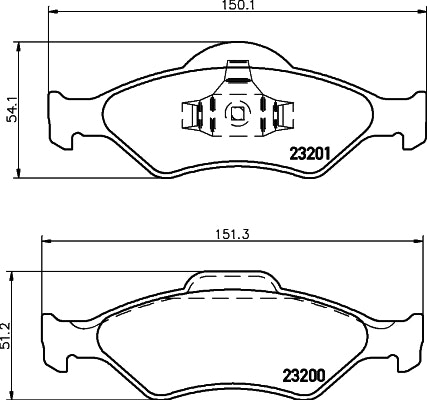 NF PARTS Комплект тормозных колодок, дисковый тормоз NF0008891